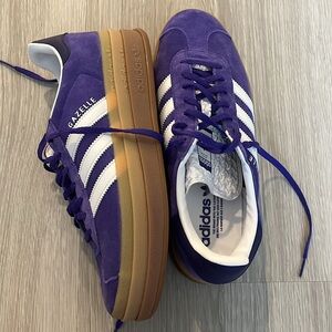 Purple Adidas Gazelle Stacked